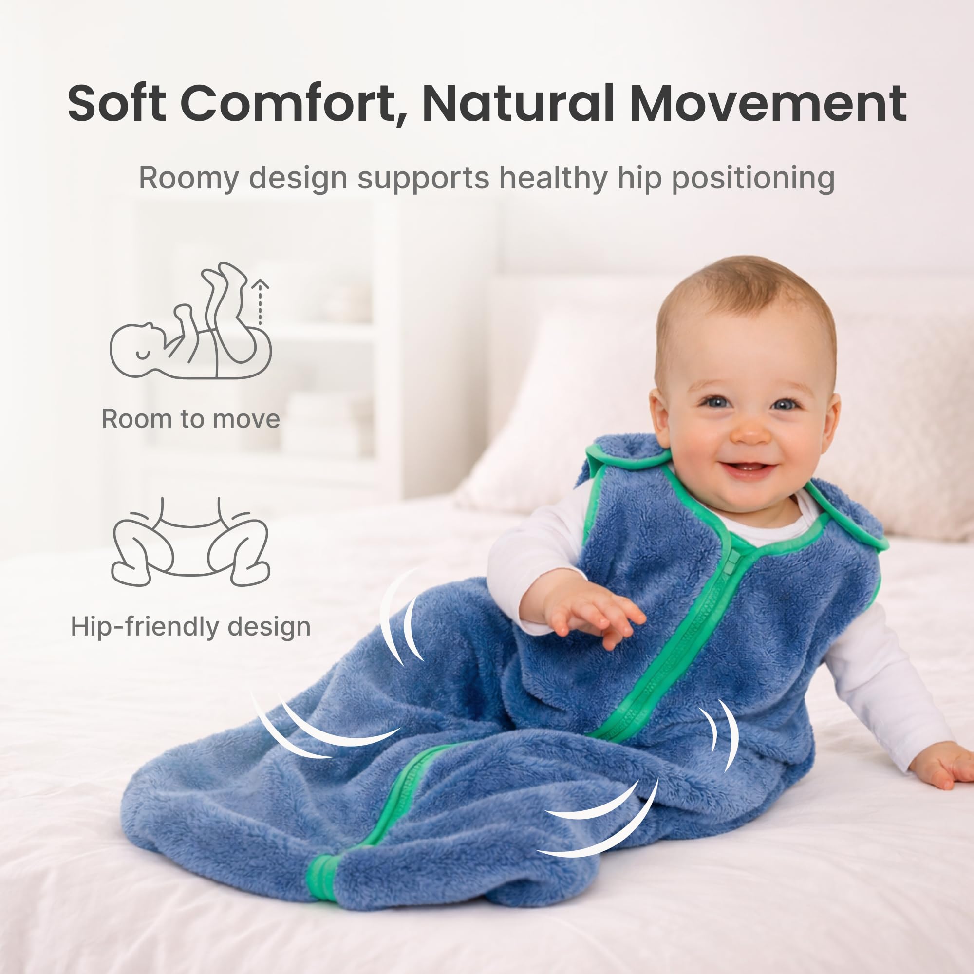 Baby Deedee Sleep Nest Teddy - Sherpa Sleep Sack 2.5 TOG 0-6M Bubble Gum