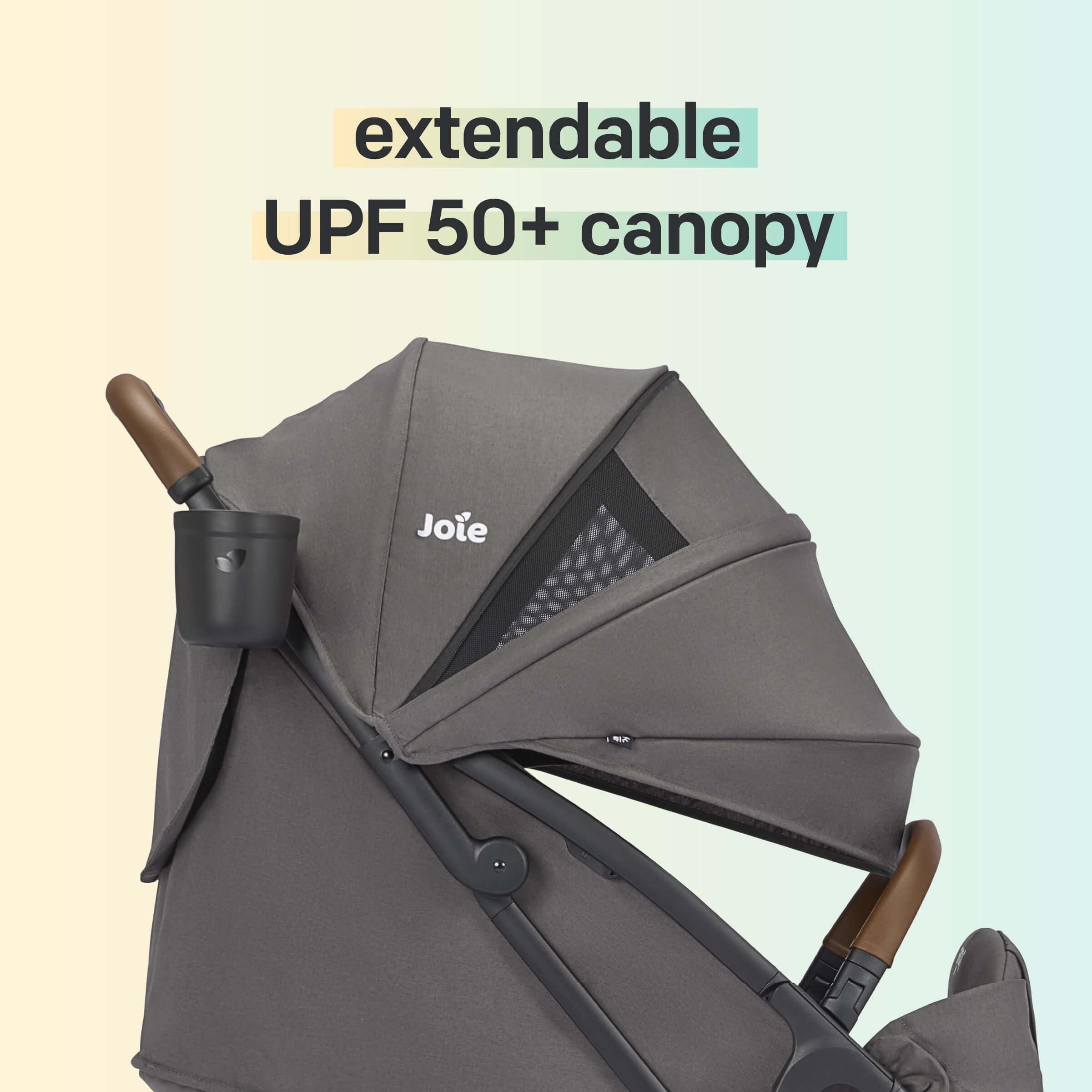 Joie Baby Nutmeg Compact Lightweight Travel Stroller, One‑Hand Fold