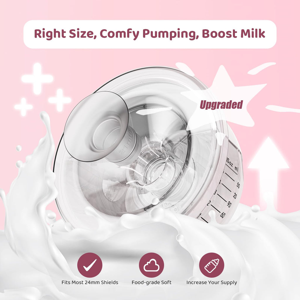 Nursi Luna Flange Sizing Kit for 24mm Breast Pumps, 8PCS