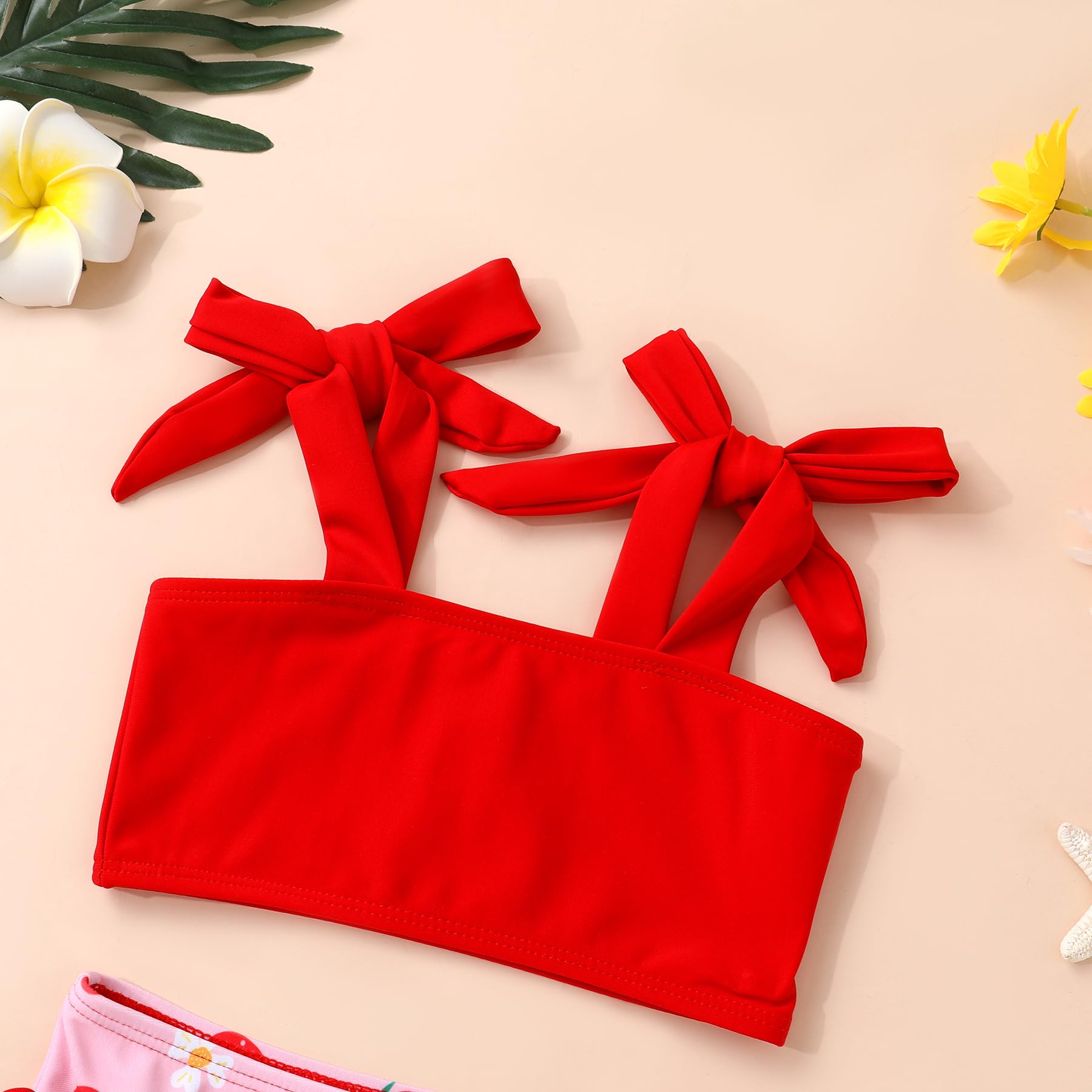 MAMAMI Toddler Swimsuit Girl Color Block Stripe Two Pieces Swimwear Baby Girl Summer Beach Bathing Suits