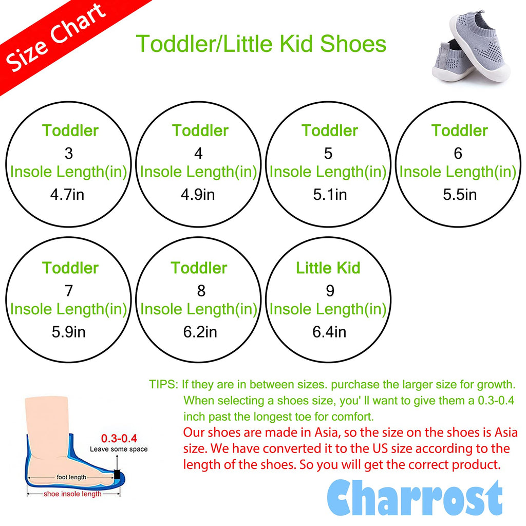 Toddler Slip On Shoes Quick Easy Dressing TPR Grip First Walking Confidence Grey 12-18 Months Size 5T