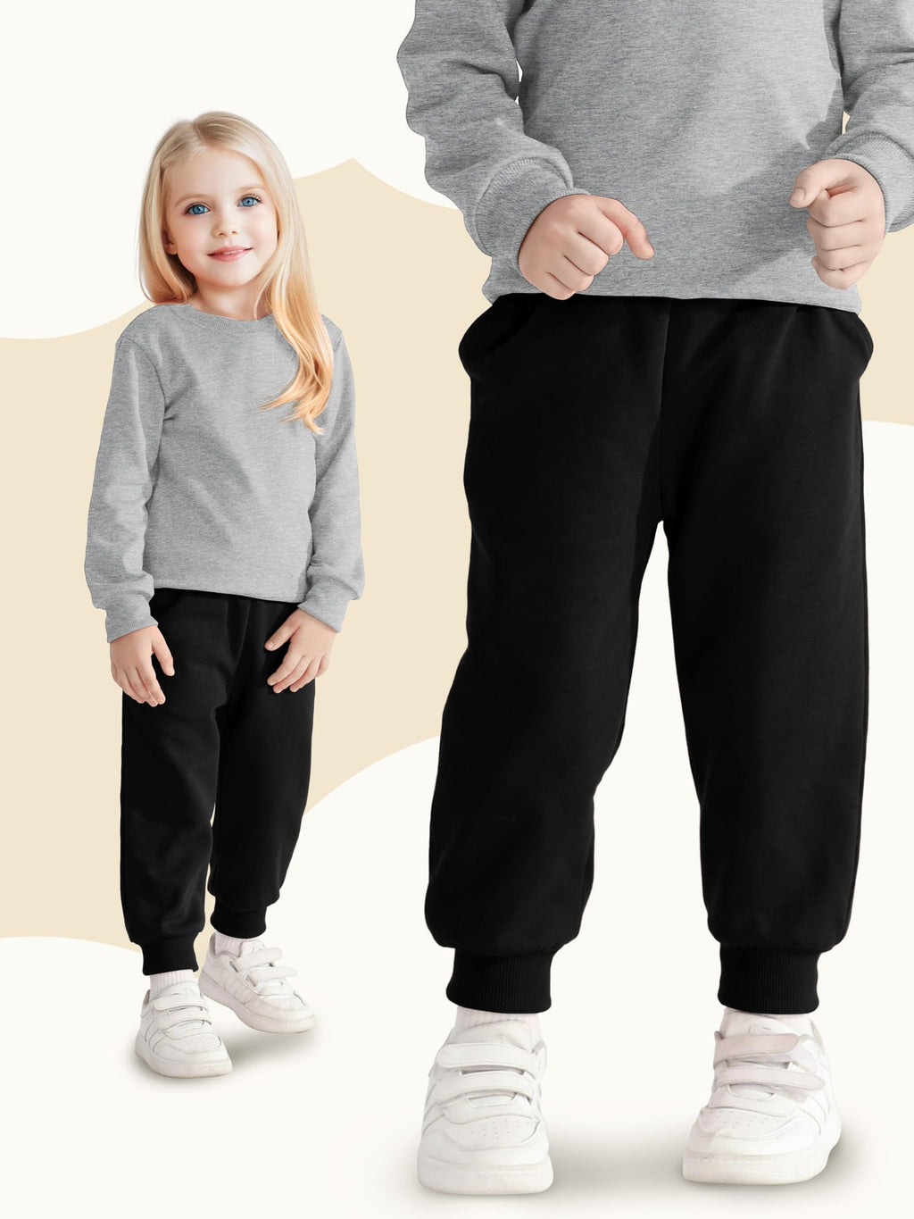 HXP 3 Pack Toddler Boys Sweatpants Cotton Toddler Pants Boys Kids Joggers