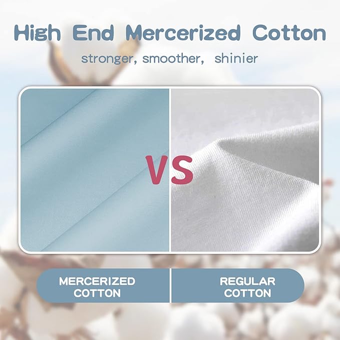 Soft Organic Cotton Toddler Pillowcases 14 X 20 Inches, Fit 13 X 18, 14 X 19 Pillows, Smooth Pearl Cotton Baby Pillowcases with Envelope Closure, Pink and Sterling Blue, Set of 2