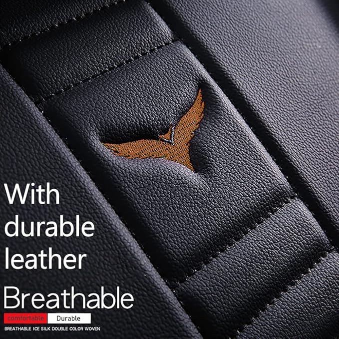 Full Set of Universal Fit Automotive Seat Covers fit for Suzuki 1999-2025 95% Models, PU Leather Automobile Interior Sets with Headrest & Back Pillow Black & Coffee Line