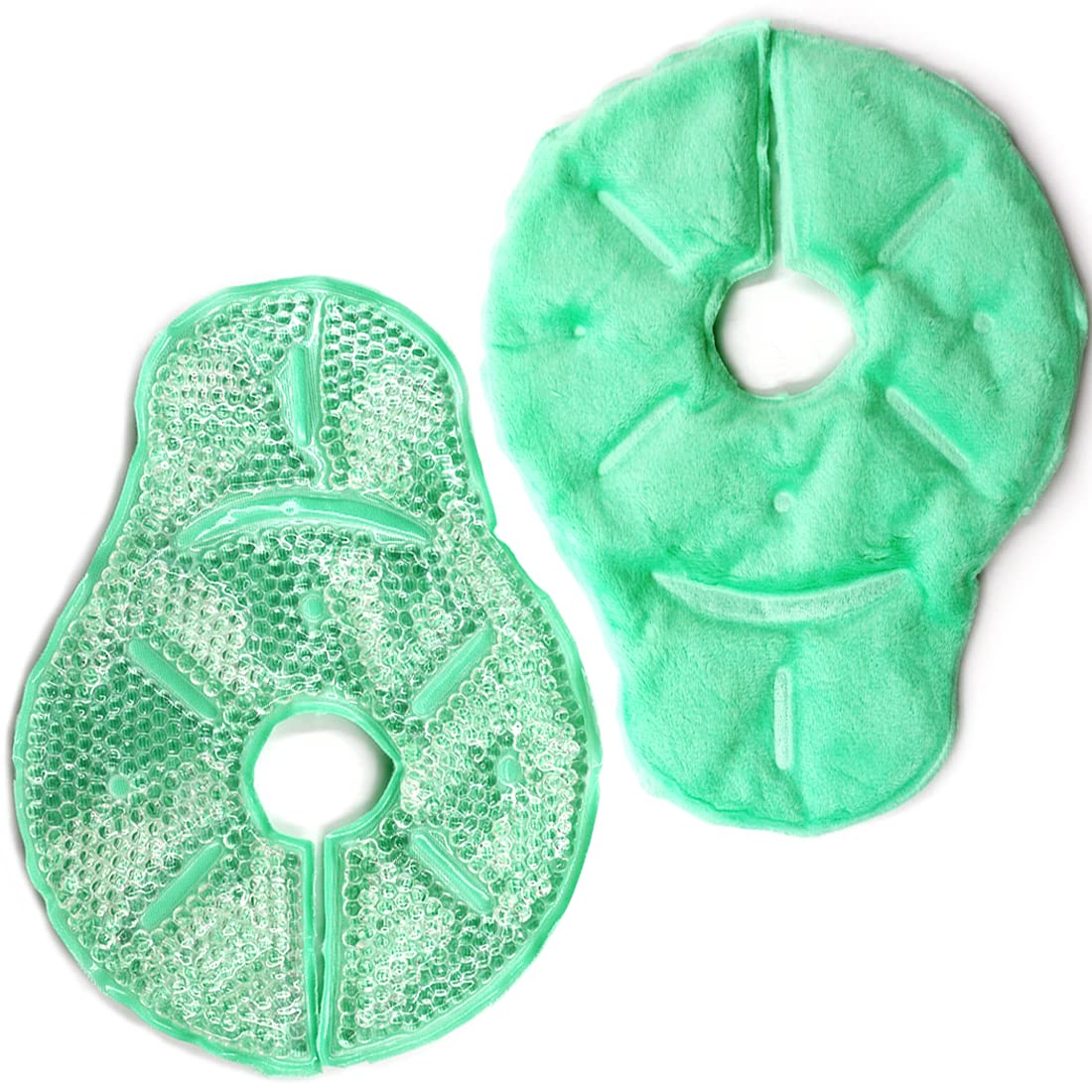 Reusable Breast Therapy Pack, Breast Ice Packs, Breastfeeding Essentials, for Breastfeeding Relief, Nursing Pain, Engorgement, Swelling Augmentation, Mastitis, Mastectomy Recovery, 2 Pack, Green