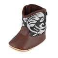 MK MATT KEELY Leather Western Boots Cowboy Bootie Soft Sole Non-Slip Crib Shoes for Baby Infant Toddler Girls Boys Newborn