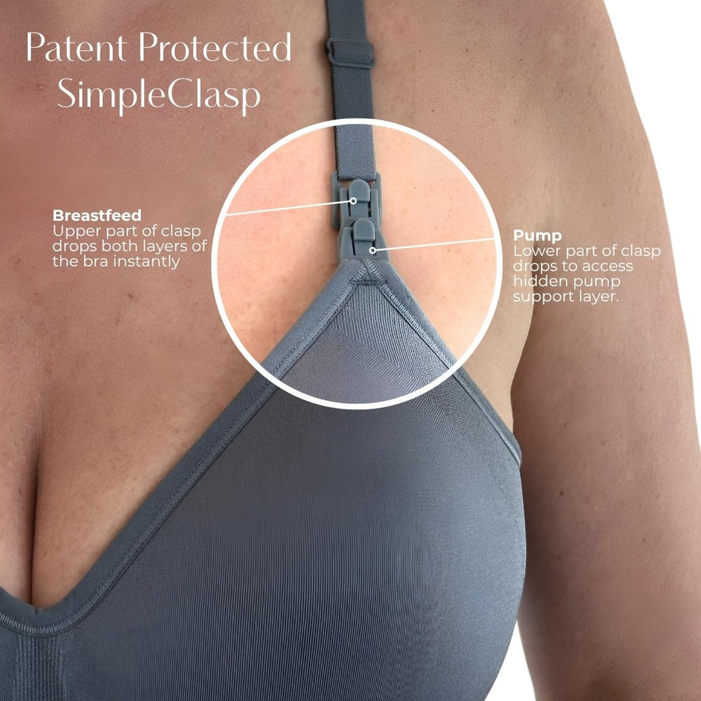 Simple Wishes Pumping Bra Hands Free, Nursing Bra for Breastfeeding