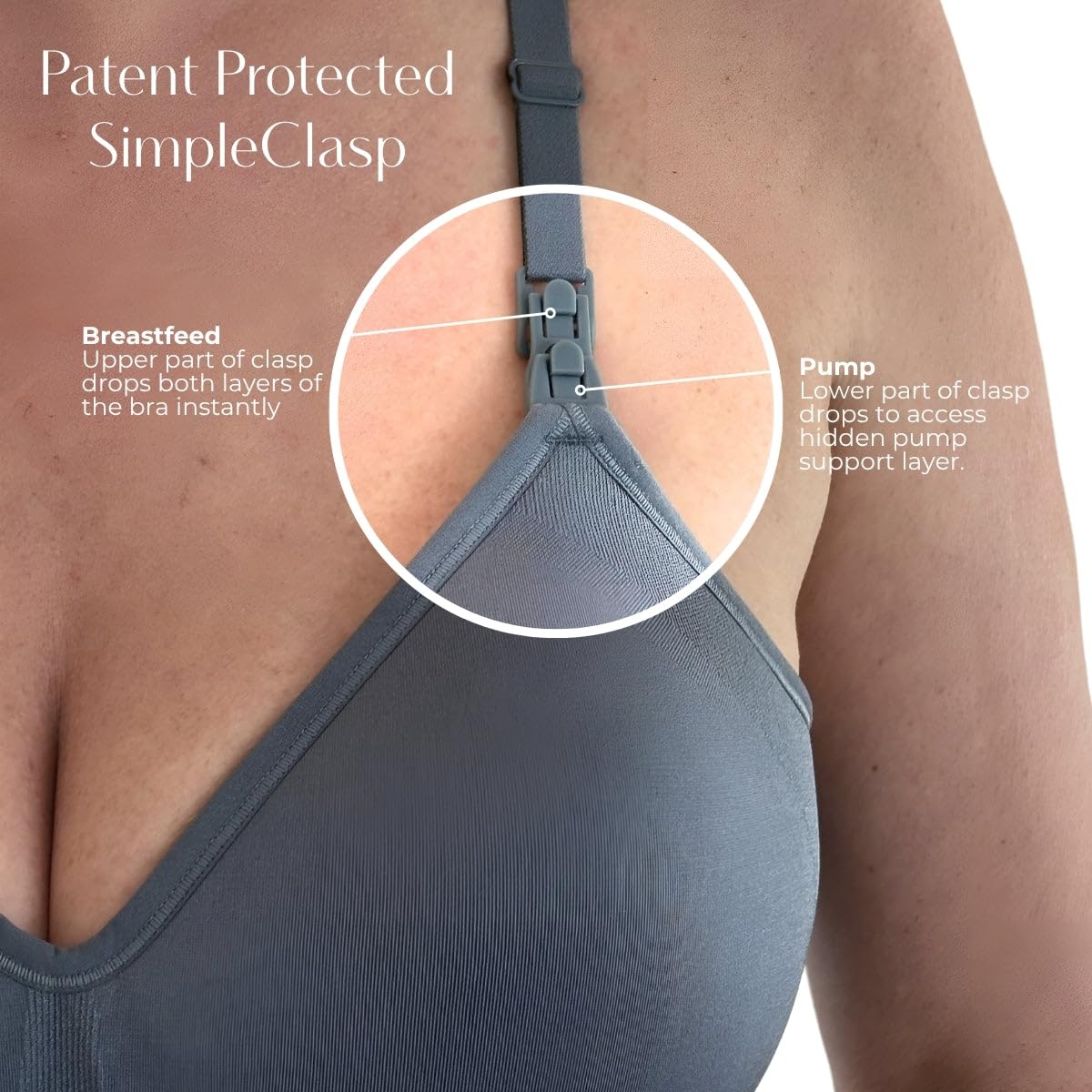 Simple Wishes Pumping Bra Hands Free, Molded Cup Nursing Bra