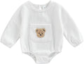 Douhoow Cute Baby Sweatshirt Romper Waffle Knit Baby Clothes Infant Girl Boy Fall Winter Outfits