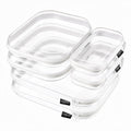 YQBRAO Clear Hard Shell Zipper Cases, Diaper Bag Organizer Pouches, White