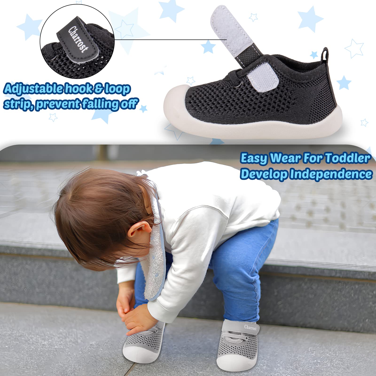 Toddler Walking Shoes Size 7 Kids Shoes Baby Boy Girls Non Slip Soft Sole Casual Flexible Lightweight Slip on Sneakers Tennis Athletic Running Shoes (Pink 20-7)