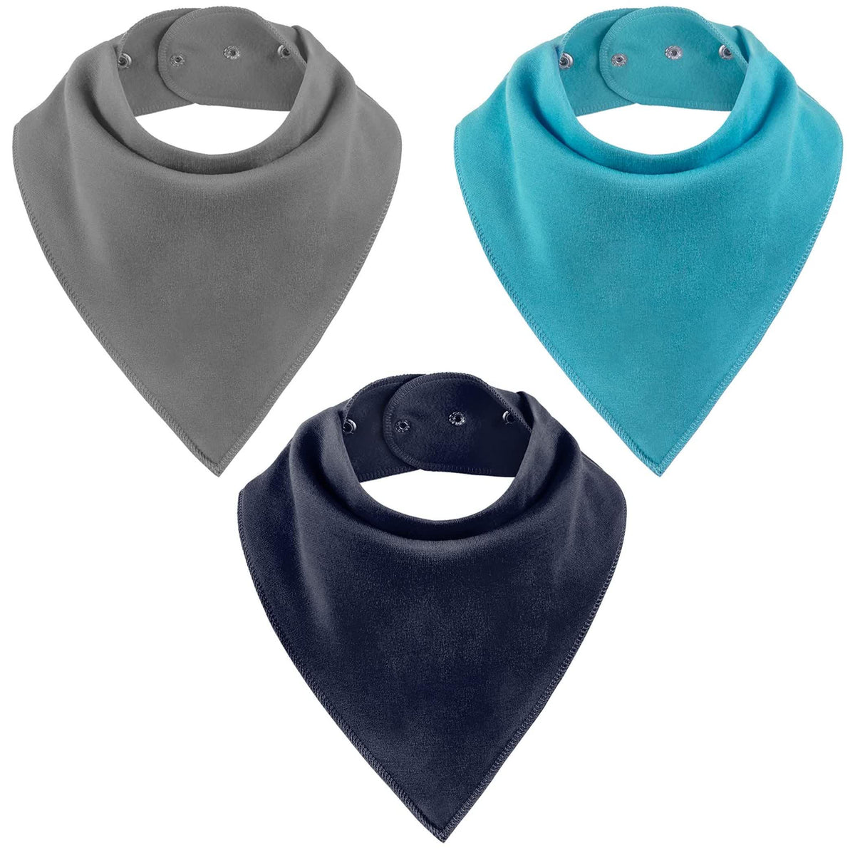 Baby Noah Adult Drool Bib for Special Needs, 3 Pack Large Elderly Bandana, Teen Bib for Women Men, Soft Absorbent Set for Kids