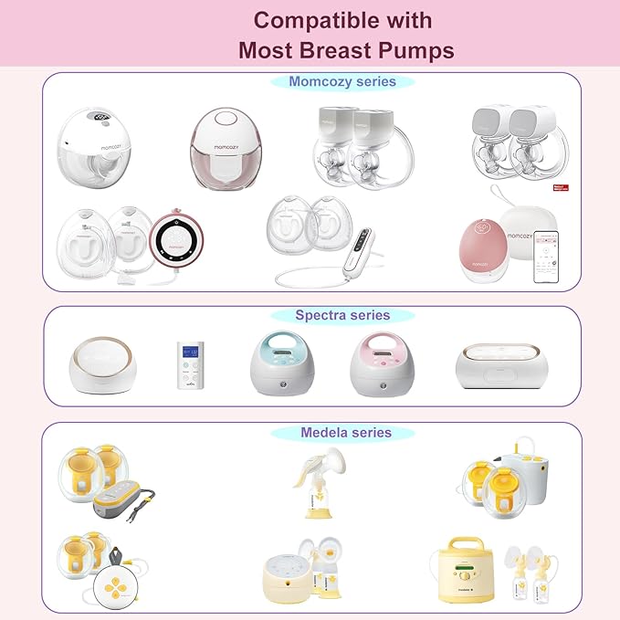 Flange Insert 17/19mm 8PCS Compatible with 24mm Flange/Shield of Most Pumps,Suitable for Momcozy/Medela/Spectra/TSRETE/Paruu Wearable Breast Pump,Reduce 24mm Tunnel Down to Correct Size,4pc/Size