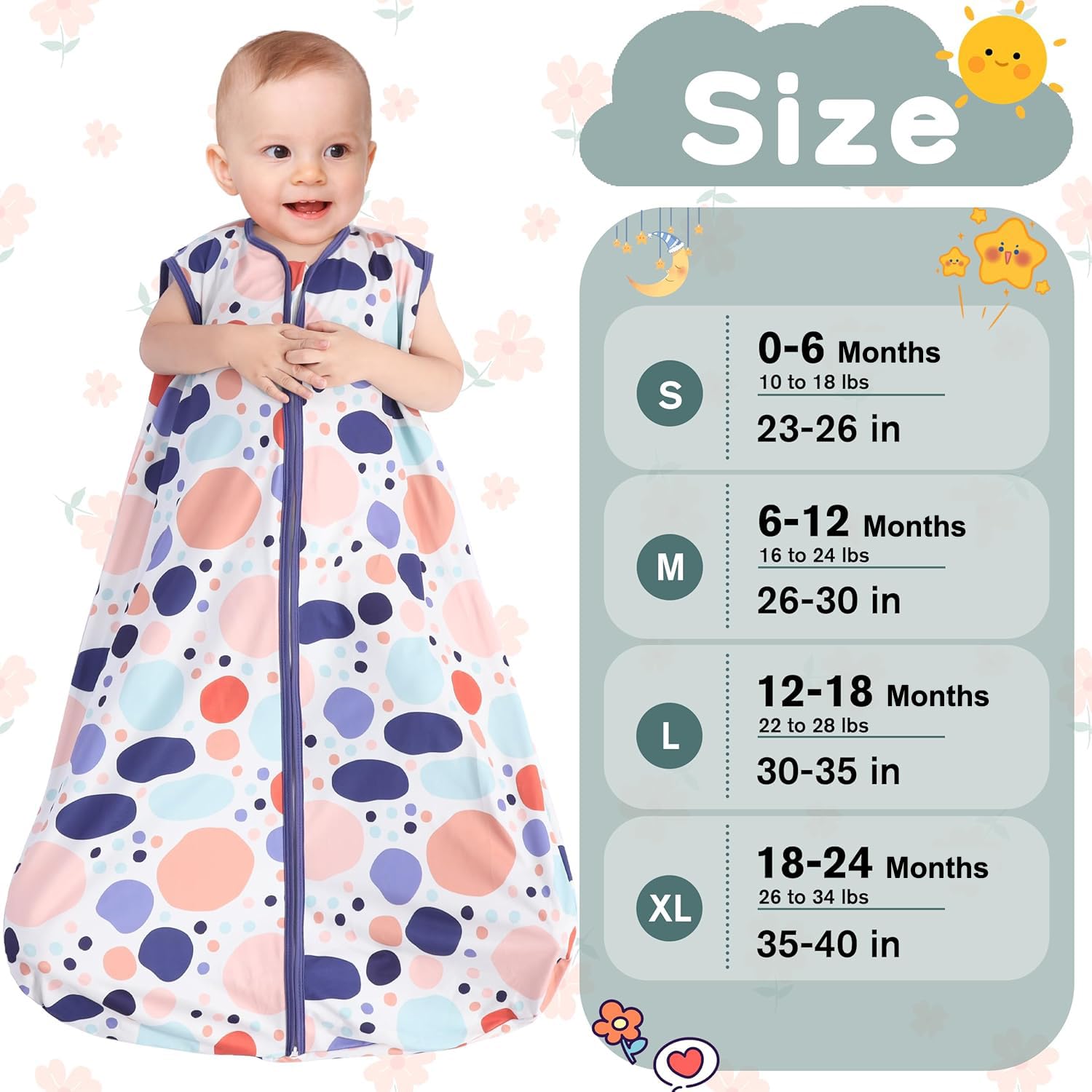 GUNTAIL Baby Sleep Sack 0-6 Months 3 Pack Baby Wearable Blanket 100% Rayon Cotton 2-Way Zipper Toddler Sleeping Sack.Comfy Soft Lightweight TOG 0.3 (Rabbit&Rocks&Green, 0-6 Months)