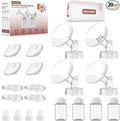 Pump Parts Compatible with Spectra S1/S2/9 Plus Breastpump, 4 Set Replacement Parts for Spectra Include 21mm Flange,Duckbill Valve,Backflow Protector,Tube,Bottle, Not Original Spectra S2 Accessories