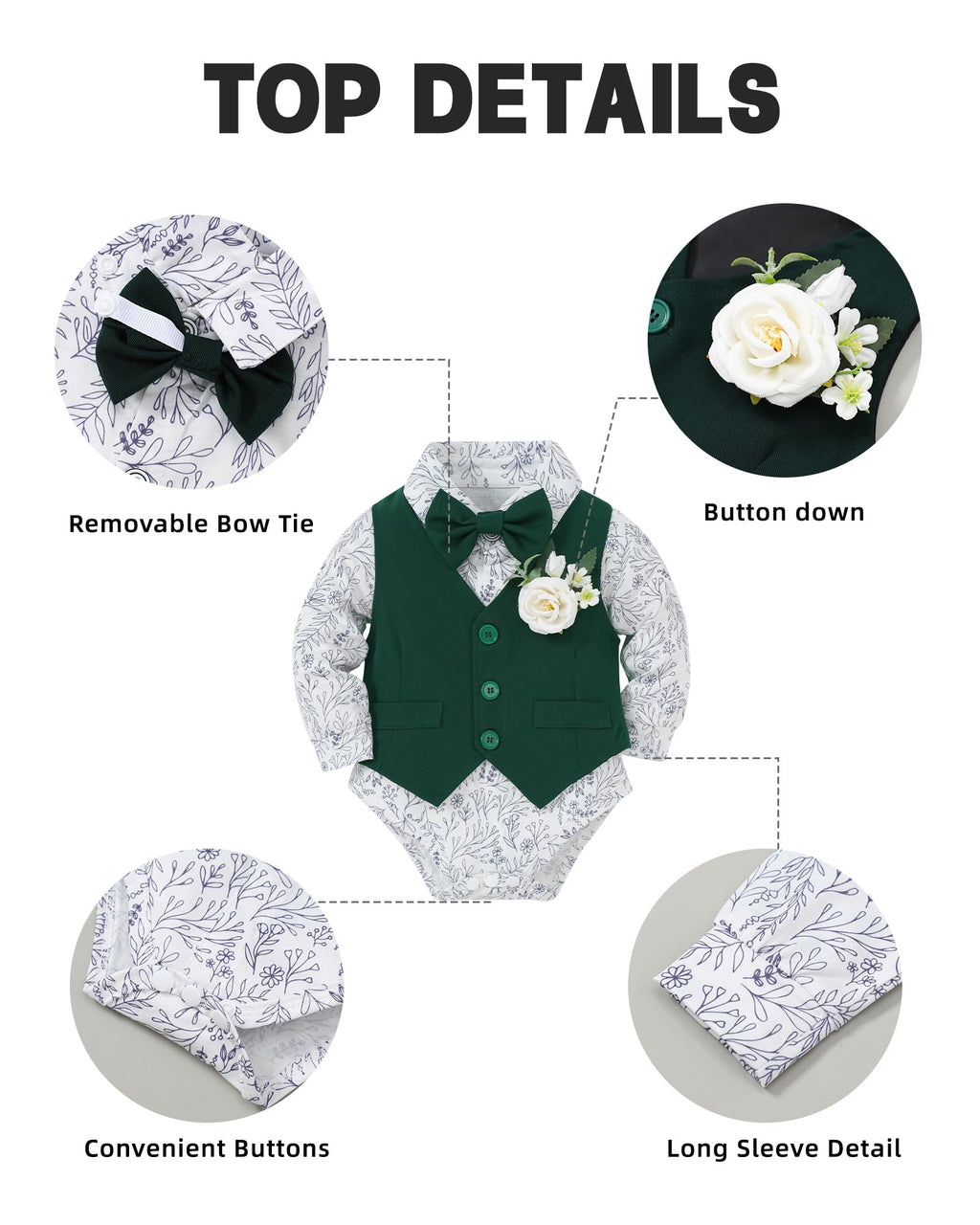 Coco&RARA Baby Boy Clothes Suits Formal Gentleman Wedding Outfits 0-24M