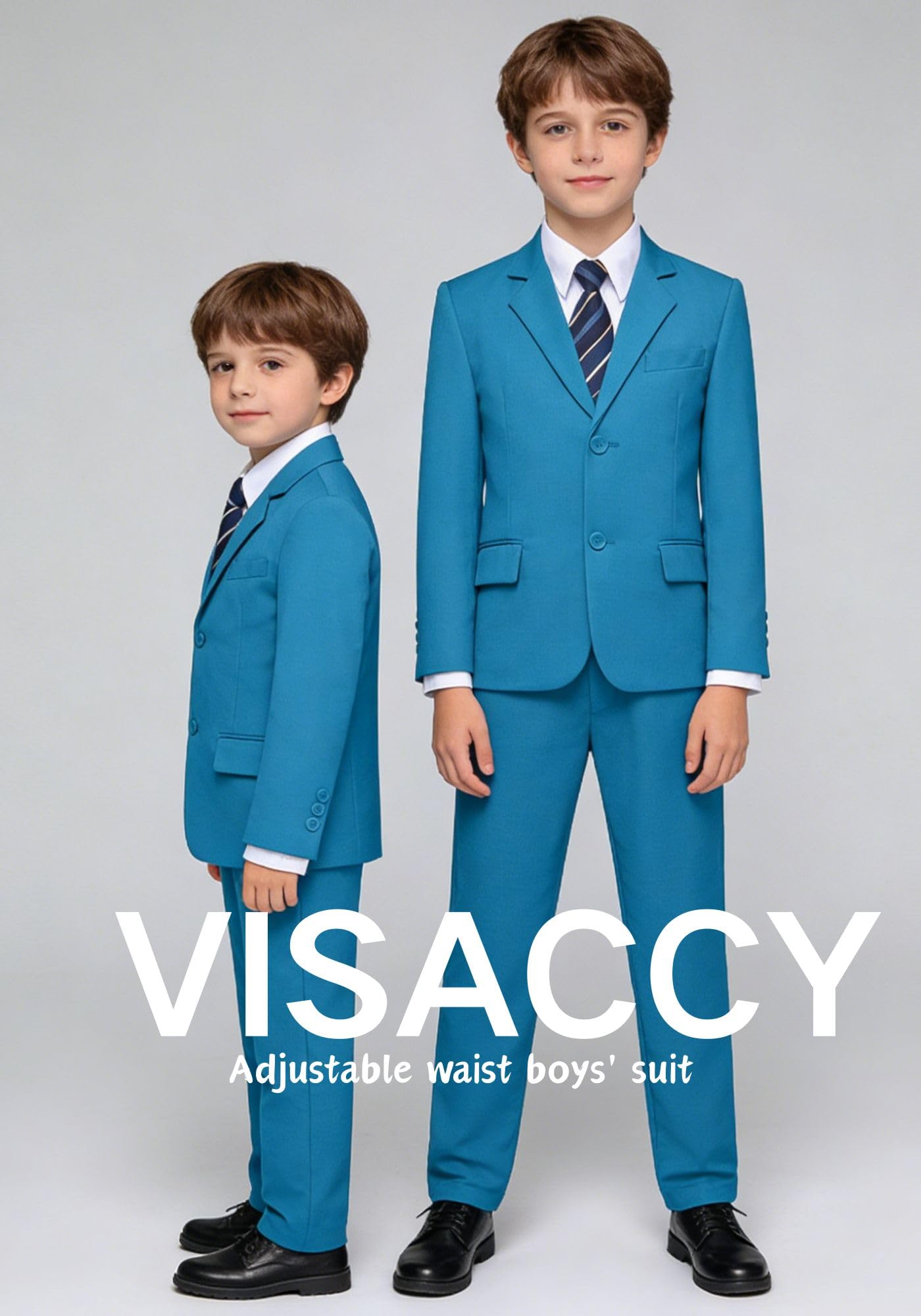 Boys Suit Easter Outfit Set for Boy Slim Fit Formal Lake Blue Suits Size 3T
