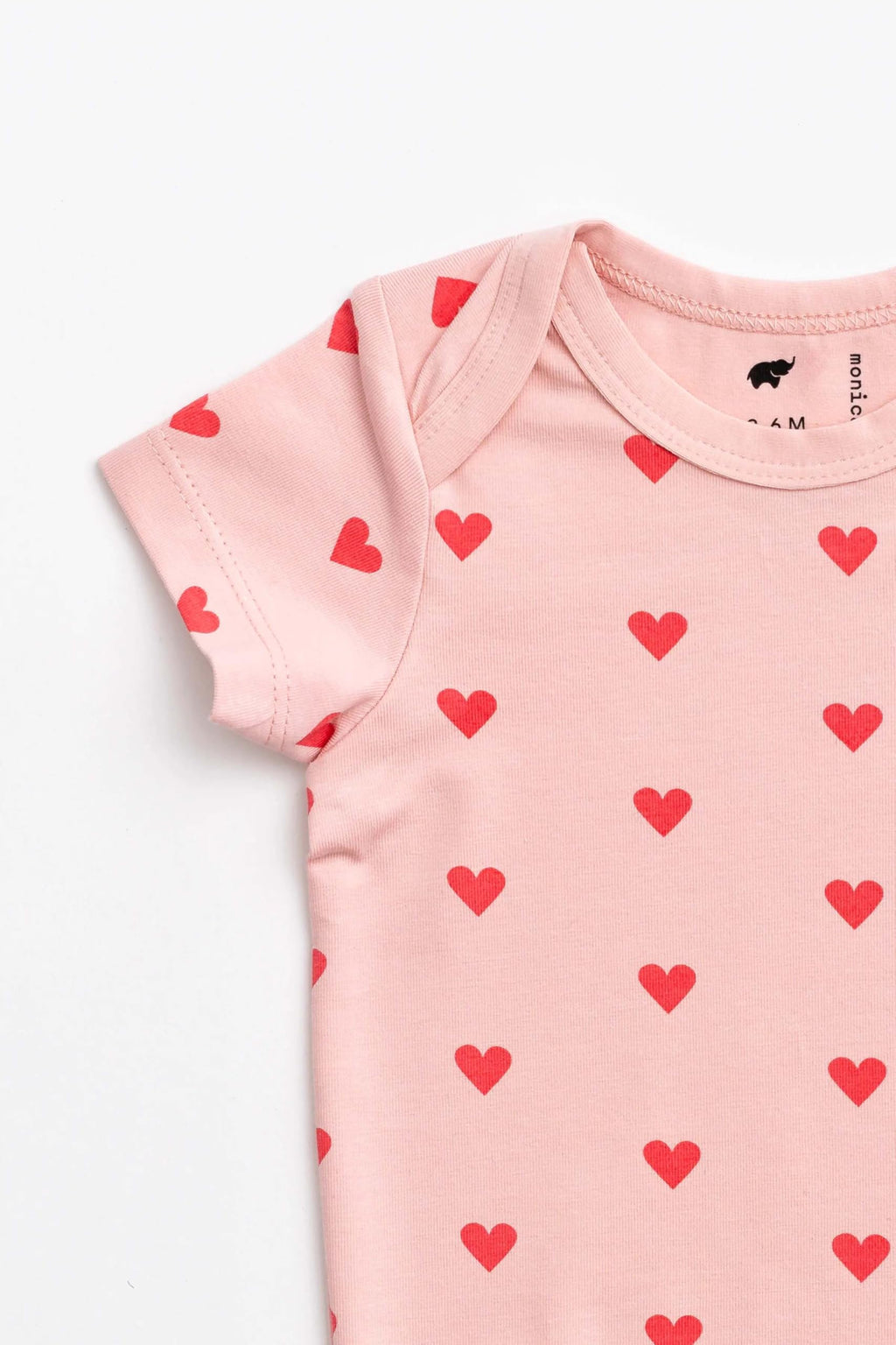 MONICA + ANDY Short Sleeve Jack & Jill Bodysuit 3-Pack, Size 9-12M, Rainbow & Hearts Print, 100% Organic Baby Clothes for Girls & Boys, Super Soft Sustainable Cotton, Newborn, Infant & Toddler Sizes