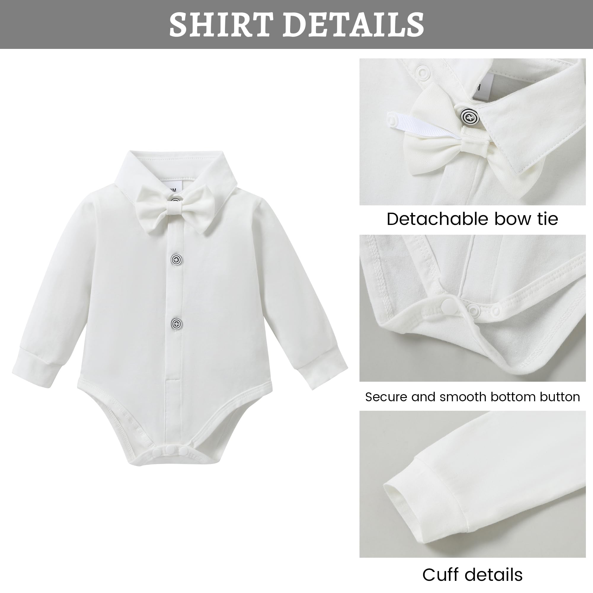 SANMIO Baby Boy Baptism Outfit Baby Boy Suits Christening Sets 0-24M