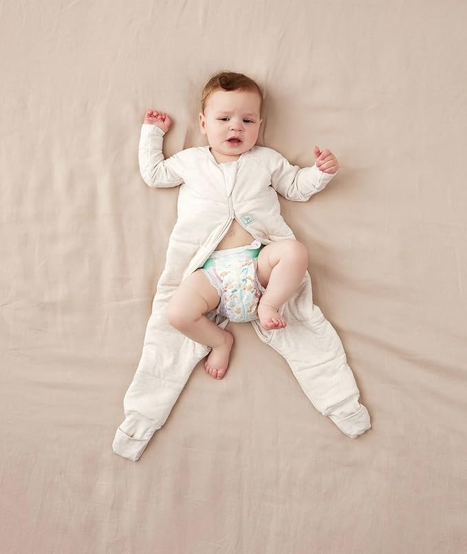 ergoPouch 1.0 TOG Sleeping For Baby Girl and Baby Boy - Our Baby Sleeping Provide Ultimate Comfort - Easy Diaper Changes - Made with Breathable Materials (12-24 Months, Oatmeal Marle