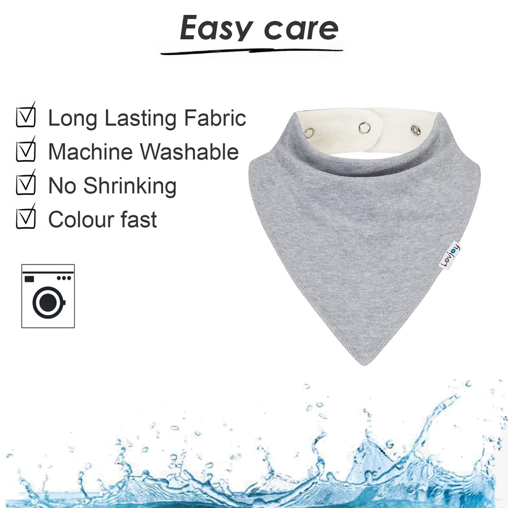 Lovjoy Large Bandana bibs - Special Needs Bibs - For Older Children, Youth and Adults - Practical, absorbent and Stylish (SET 12)