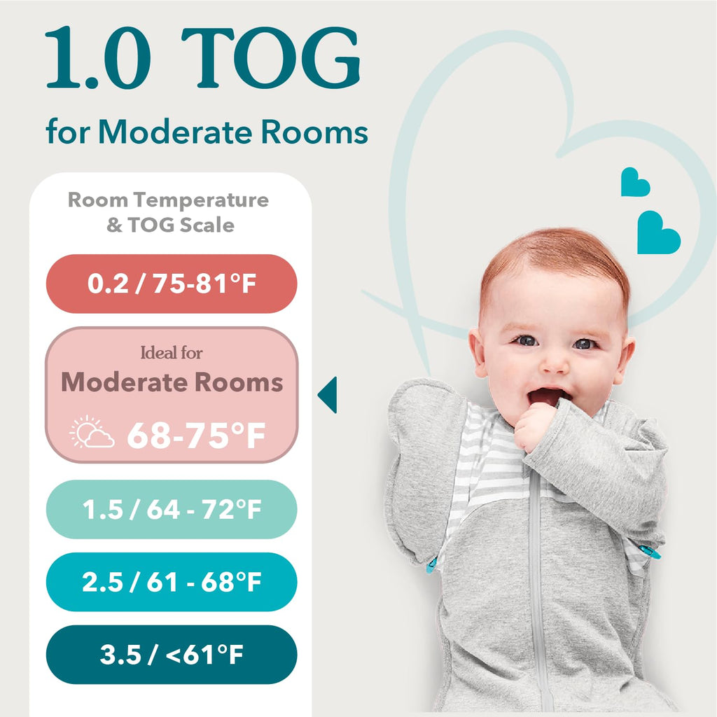 Love to Dream Swaddle UP, Organic Cotton, Baby Sleep Sack, Self-Soothing Swaddles for Newborns, Get Longer Sleep, Secure Fit Helps Calm Startle Reflex, Newborn Essentials for Baby, Cream