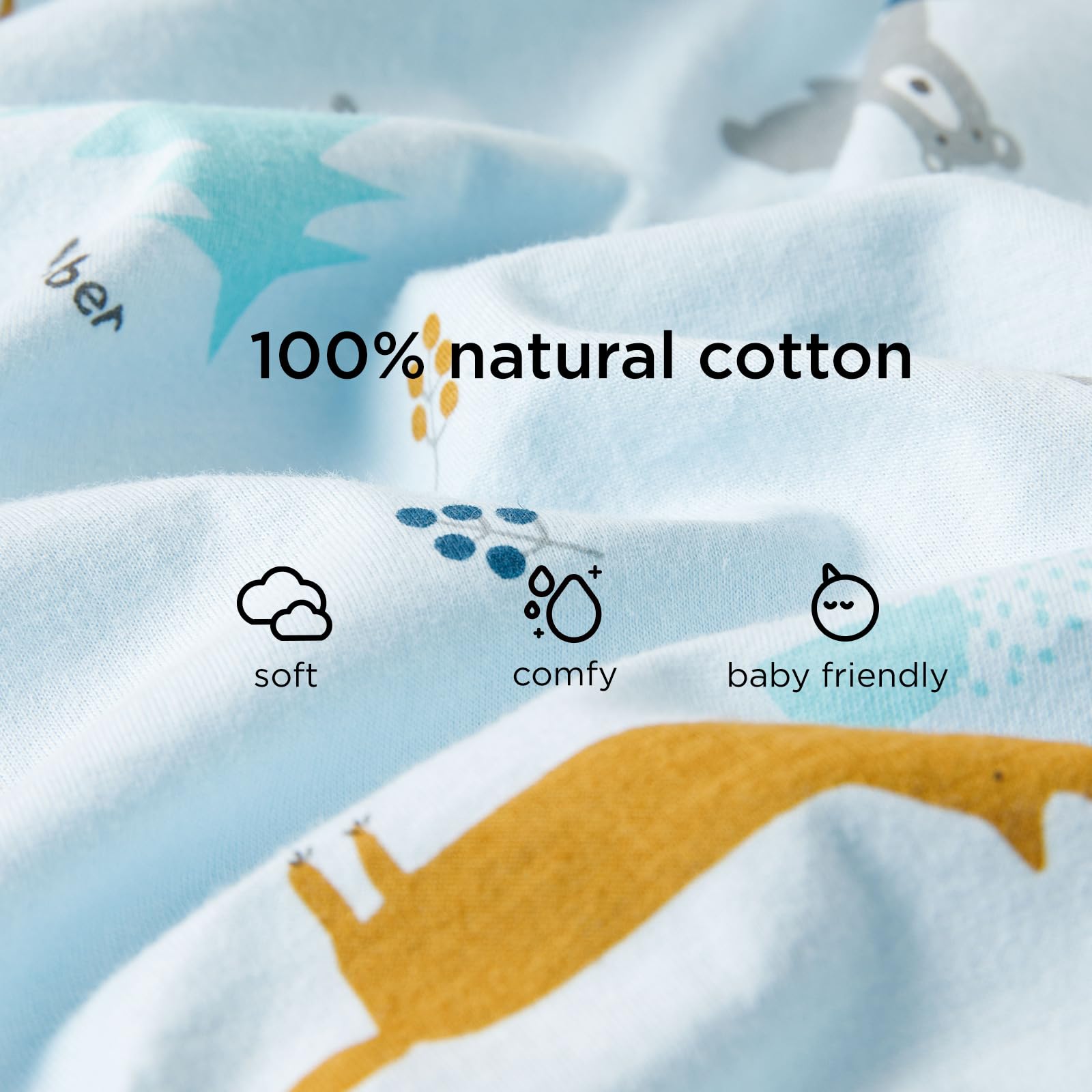 Duomiaomiao 2 Pack 0.5 TOG Toddler Sleep Bag 12-24 Months 100% Cotton Lightweight Baby Sleep Sack with Feet, Breathable Comfy Toddler Wearable Blanket
