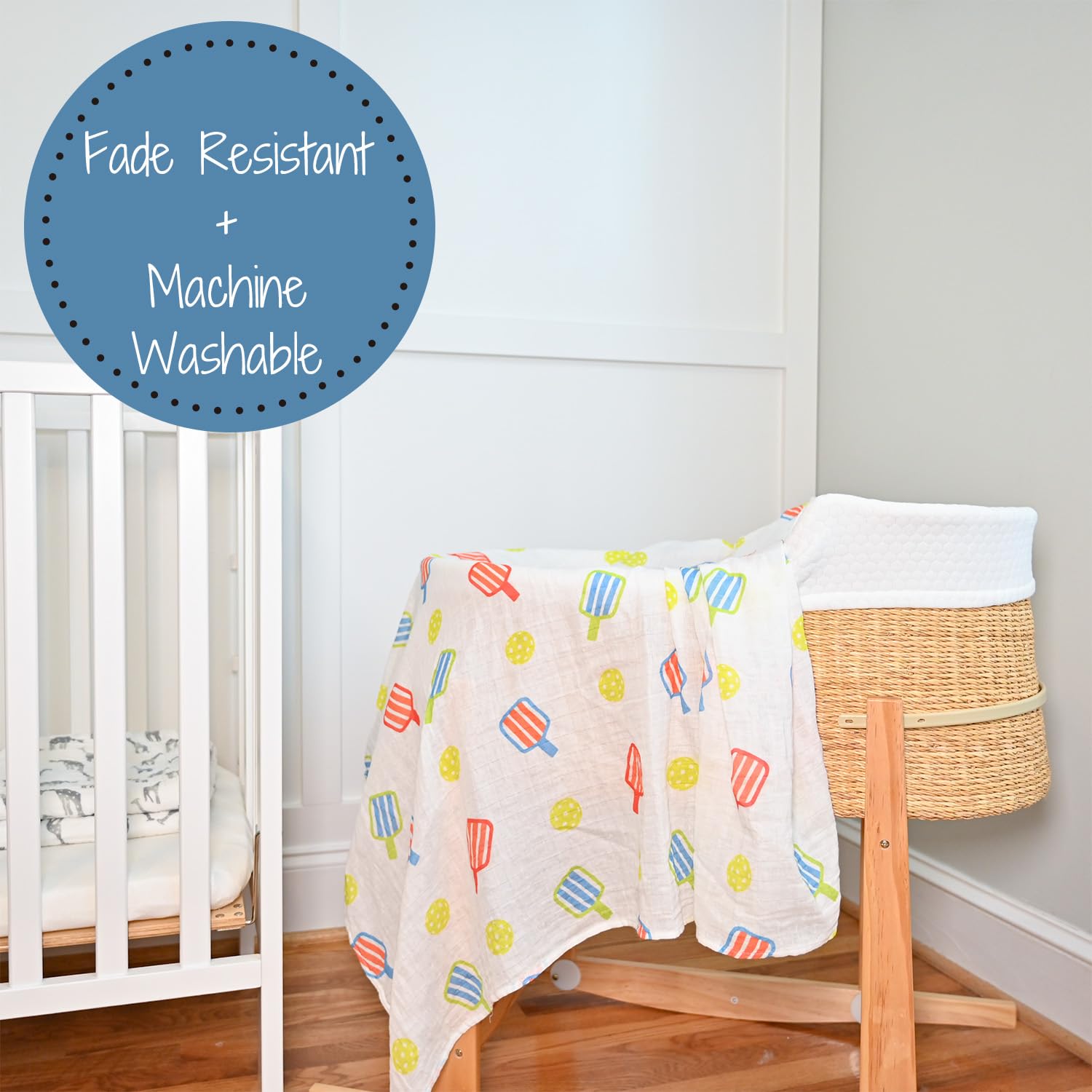 LollyBanks Muslin Swaddle Blankets, 100% Organic Cotton Baby Swaddle