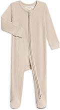 Colored Organics Baby Zip-Up Footed Sleeper with 2-Way Zipper - Newborn Organic Cotton Pajamas