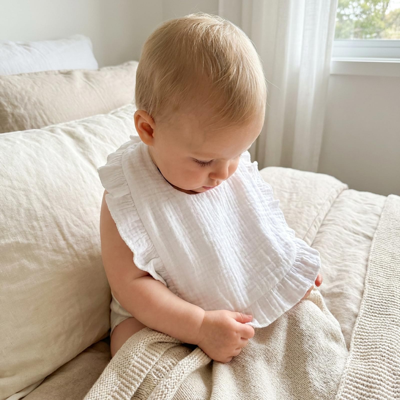 Baby Bibs Muslin Cotton Drool Teething Drooling Bibs for Baby Girl Boy