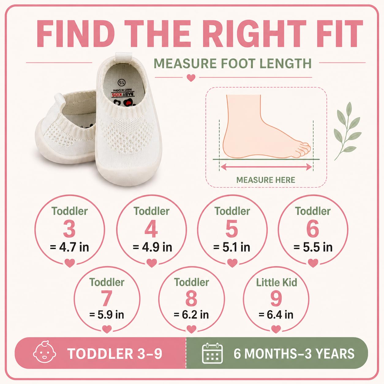 Charrost Baby Walking Shoes Wide Toe Box Knit Slip-On Sneakers for Toddlers