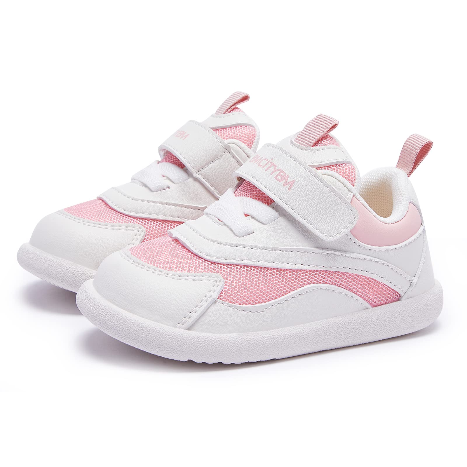 BMCiTYBM Baby Walking Shoes Girls Boys Sneakers Infant Shoes 6 9 12 18 24 Months Pink Size 18-24 Months Toddler