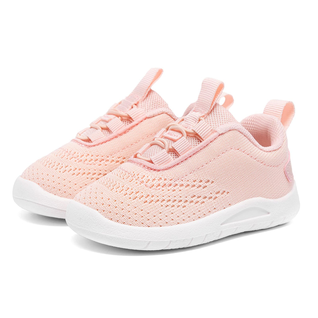 MORENDL Toddler Sneakers Non-Slip Breathable Boys & Girls Running Shoes Pink 18-24 Months Size 6.5