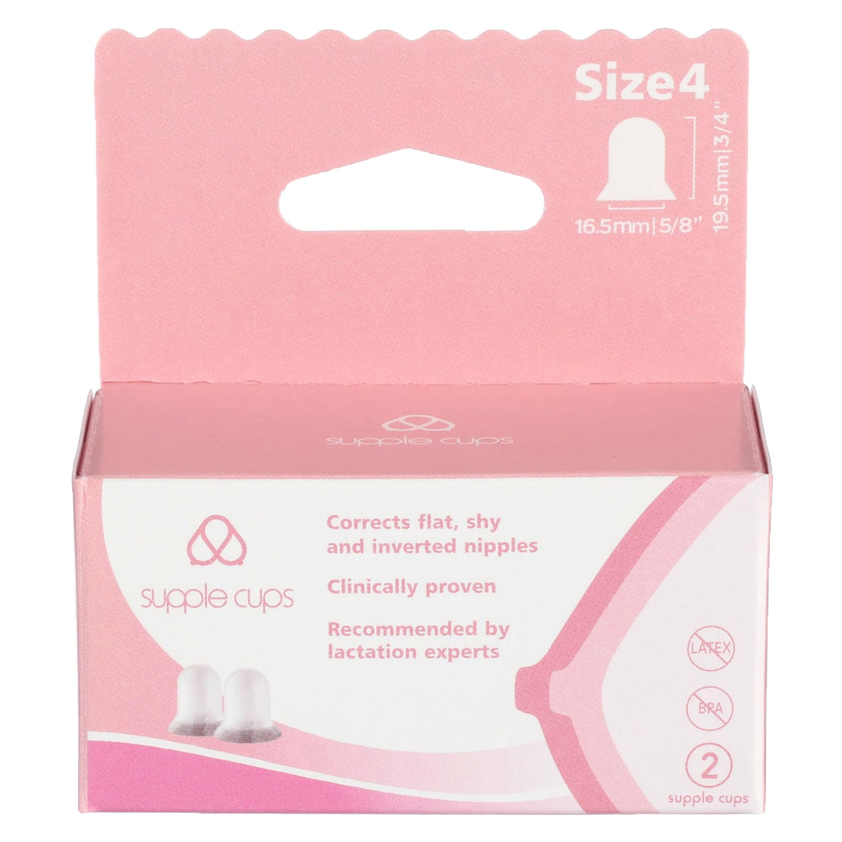 Supple Cups for Flat, Shy and Inverted Nipples (Size 2)