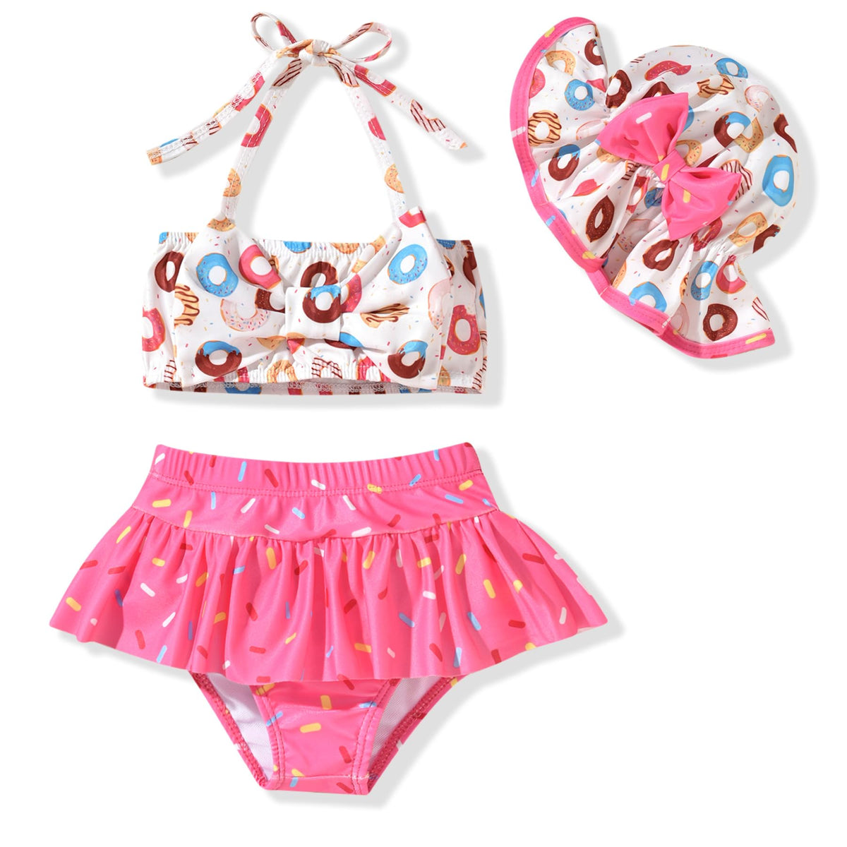 Little Baby Girls Swimsuit Cow Bikini Two Pieces Bathing Suit Swimwear Summer Beach Set 18-24 Months