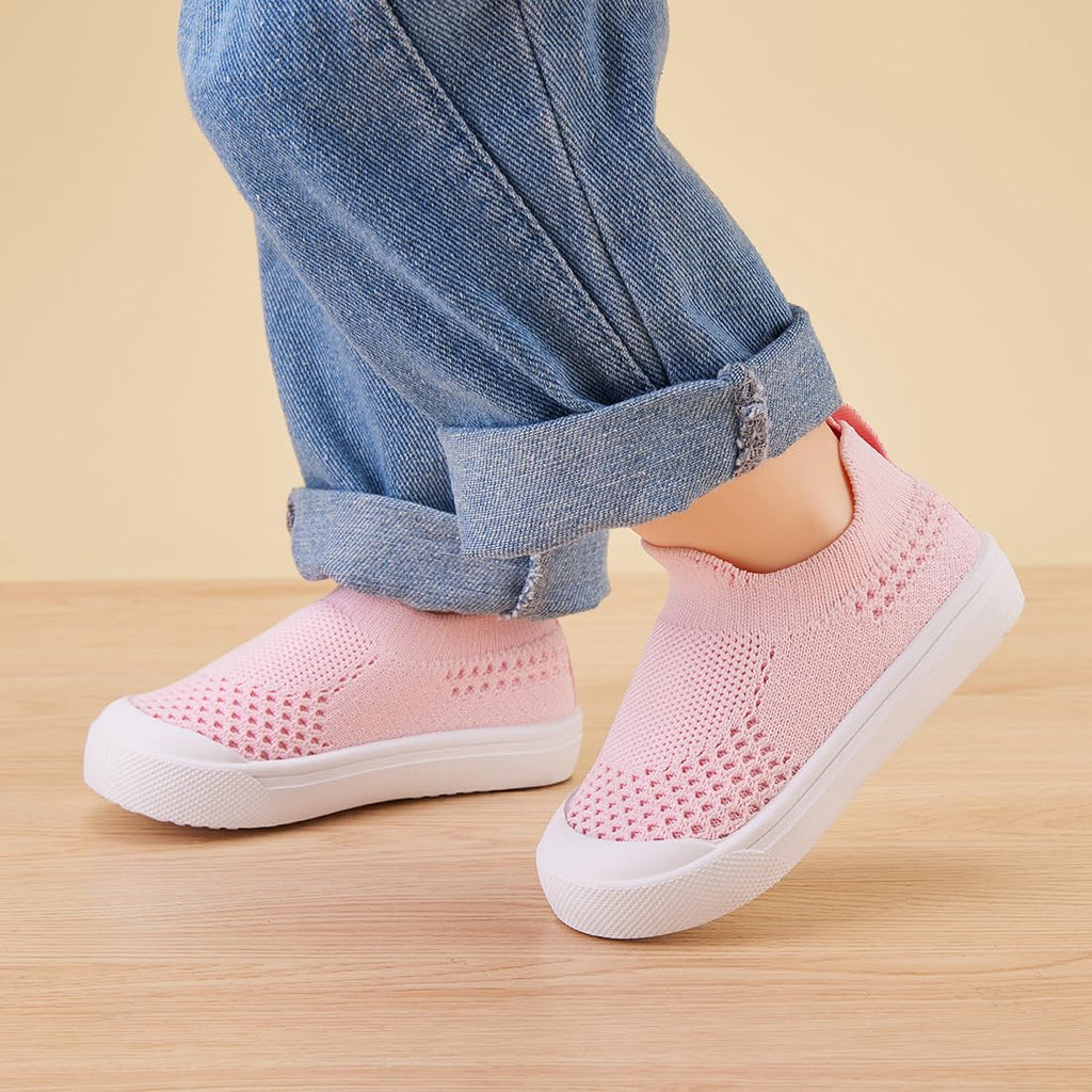 BMCiTYBM Toddler Walking Shoes Baby Boy Girl Barefoot Sneakers Pink Size 8