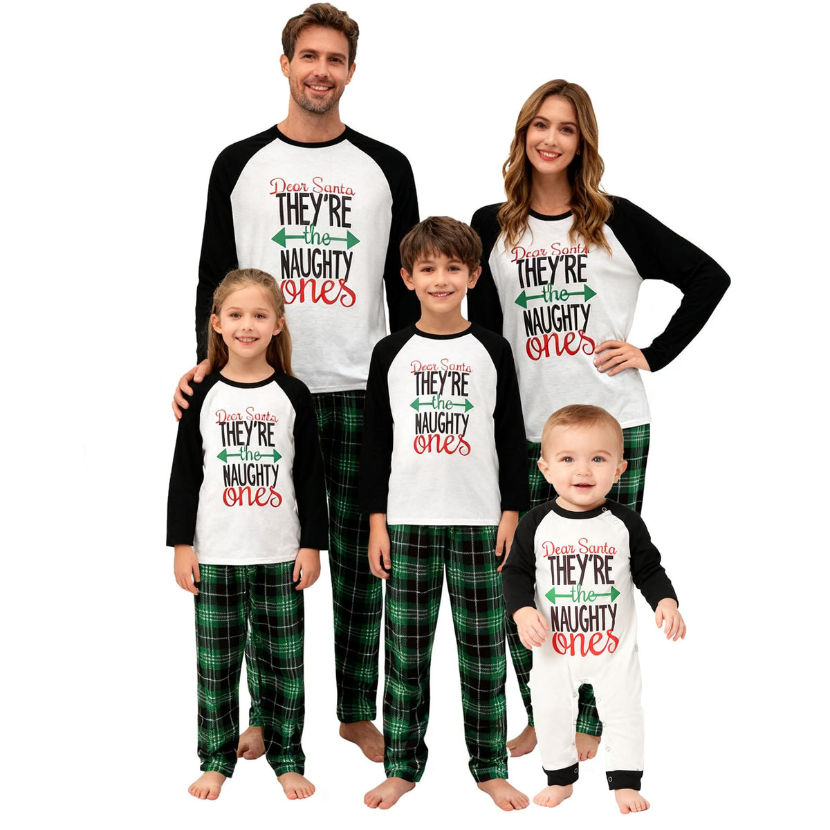 Awoscut Family Christmas Pajamas Matching Pajamas for Family, Xmas PJs Sets Holiday Sleepwear(I&743, Baby, 24 Months)