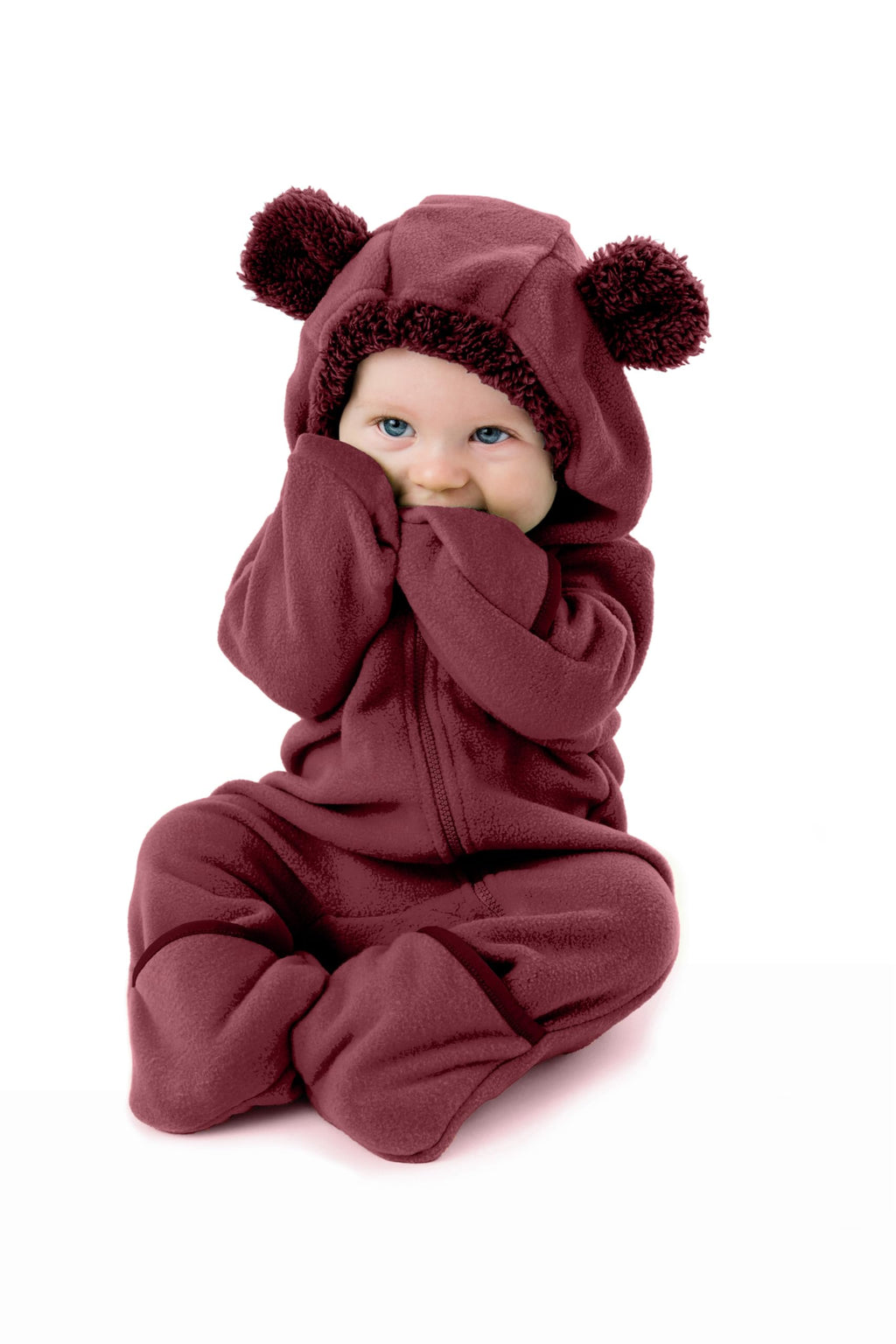 Cuddle Club Fleece Baby Bunting Bodysuit – Infant One Piece Kids Hooded Romper Outerwear Toddler Jacket