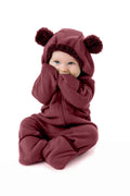 Cuddle Club Fleece Baby Bunting Bodysuit – Infant One Piece Kids Hooded Romper Outerwear Toddler Jacket