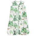 Baby Sleep Sack 0-6 Months 100% Cotton Lightweight 0.5 TOG Wearable Blanket Baby Sleep Bag with 2-Way Zipper for Newborn Infant Green Pine Tree