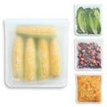 (re) zip Gallon Reusable Storage Bags, BPA-Free, Leakproof, Food-Grade 100% Food-Safe PEVA, for Food Storage and Freezer Use, Holds 16 cups | 128 fl oz, 4-Pack (Clear)
