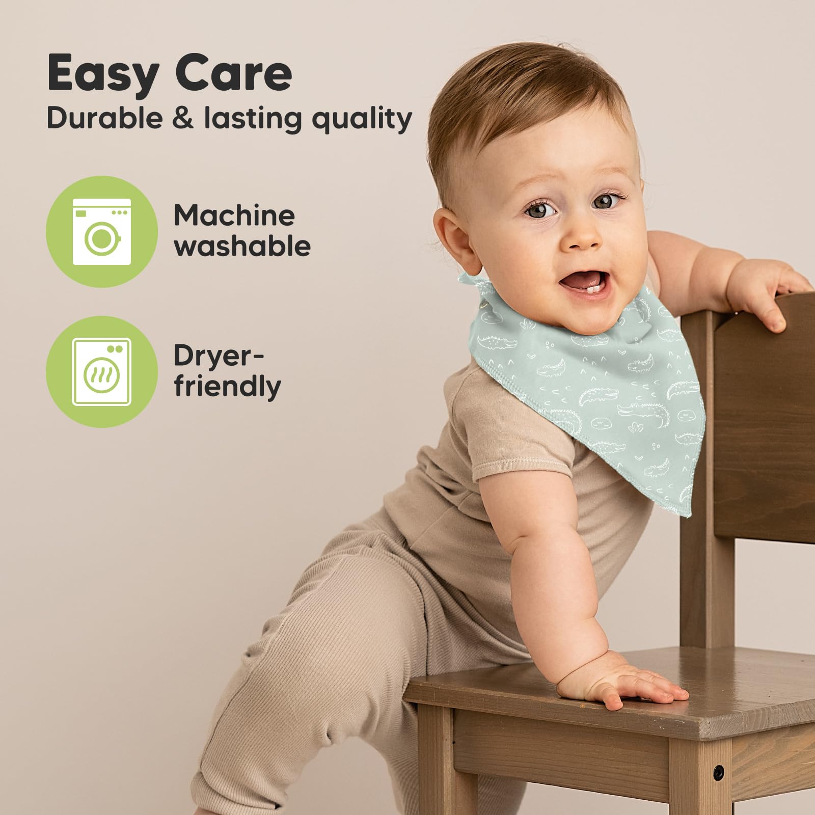 8pk Organic Baby Bandana Bibs for Drooling and Teething (Wilderness)