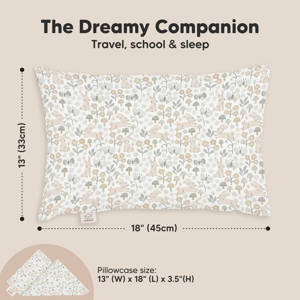 Toddler Pillow with Pillowcase, 13x18 My Little Dreamy Pillow (Prairie)