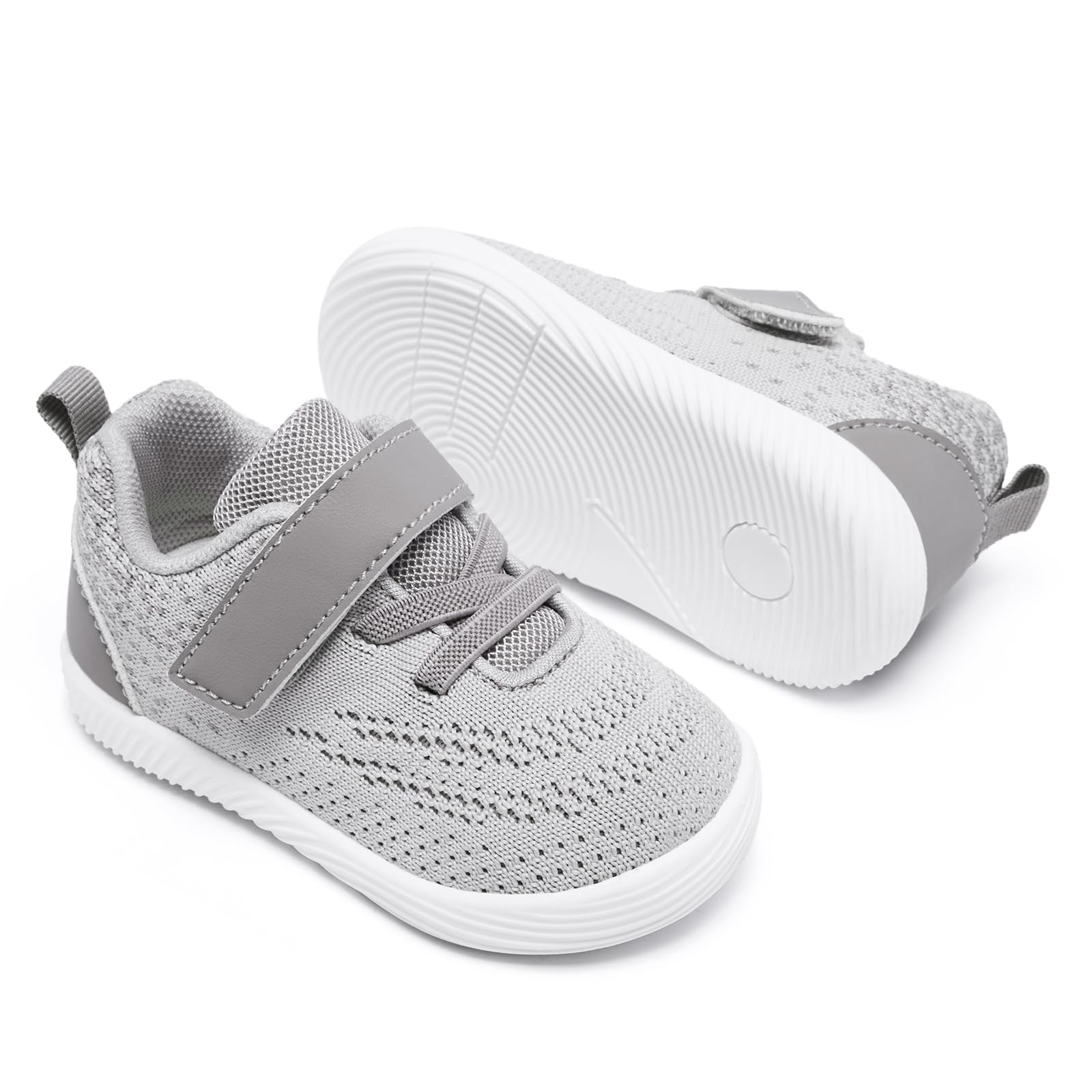 MORENDL Toddler Sneakers Baby Boys & Girls Barefoot Shoes Lightweight Breathable Walking Running Tennis Athletic Sport Shoes 9-12 Months Size 4.5