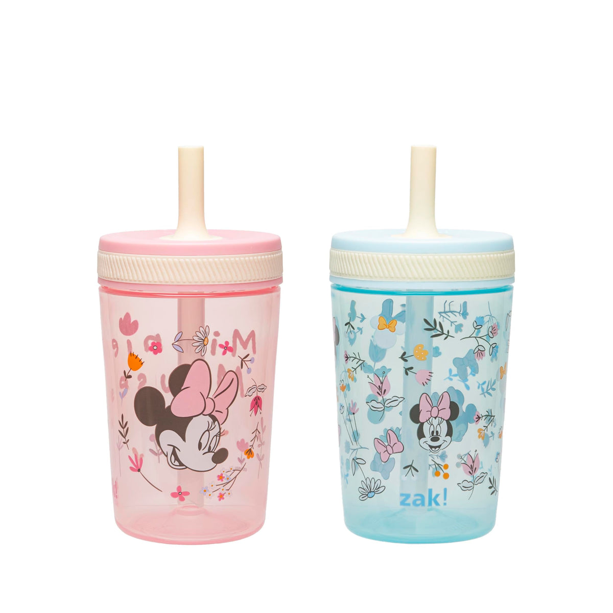 Zak Designs Gabby's Dollhouse Kelso Toddler Cups For Travel or At Home, 15oz 2-Pack Durable Plastic Sippy Cups With Leak-Proof Design is Perfect For Kids Cakey Cat, Mercat