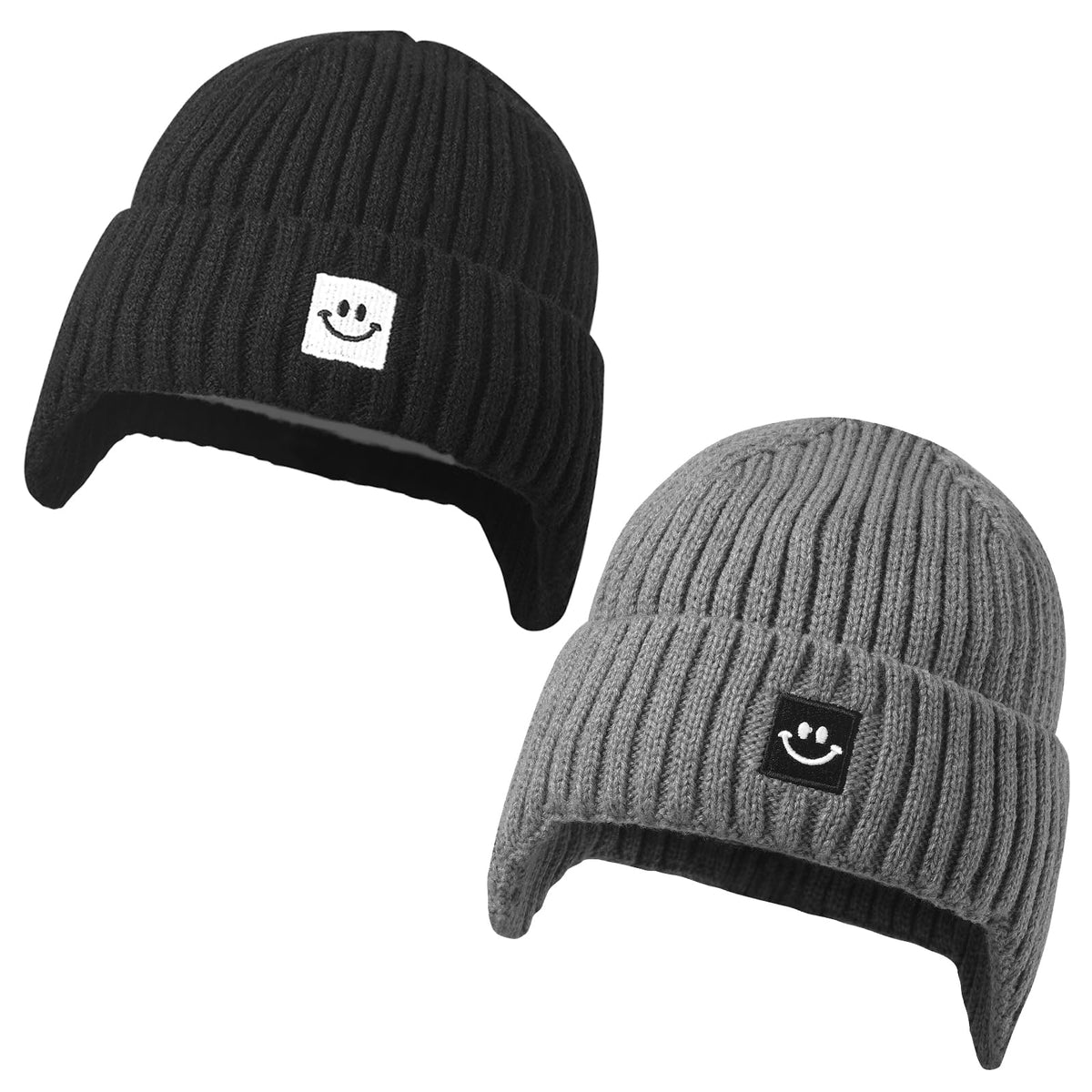 MaxNova Baby Hat 3-8T Camel/Gray Apricot 2 Pack