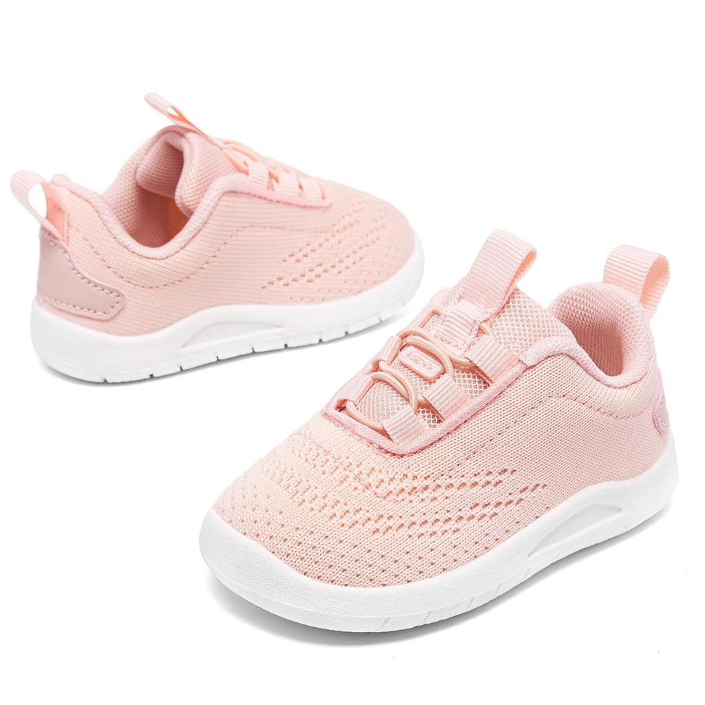 MORENDL Toddler Sneakers Non-Slip Breathable Boys & Girls Running Shoes Pink 18-24 Months Size 6.5