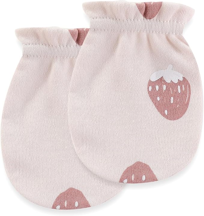 Baby Hat and Mittens Set Newborn Baby Hats Caps for Baby Boys Girls 0-6 Months 100% Cotton
