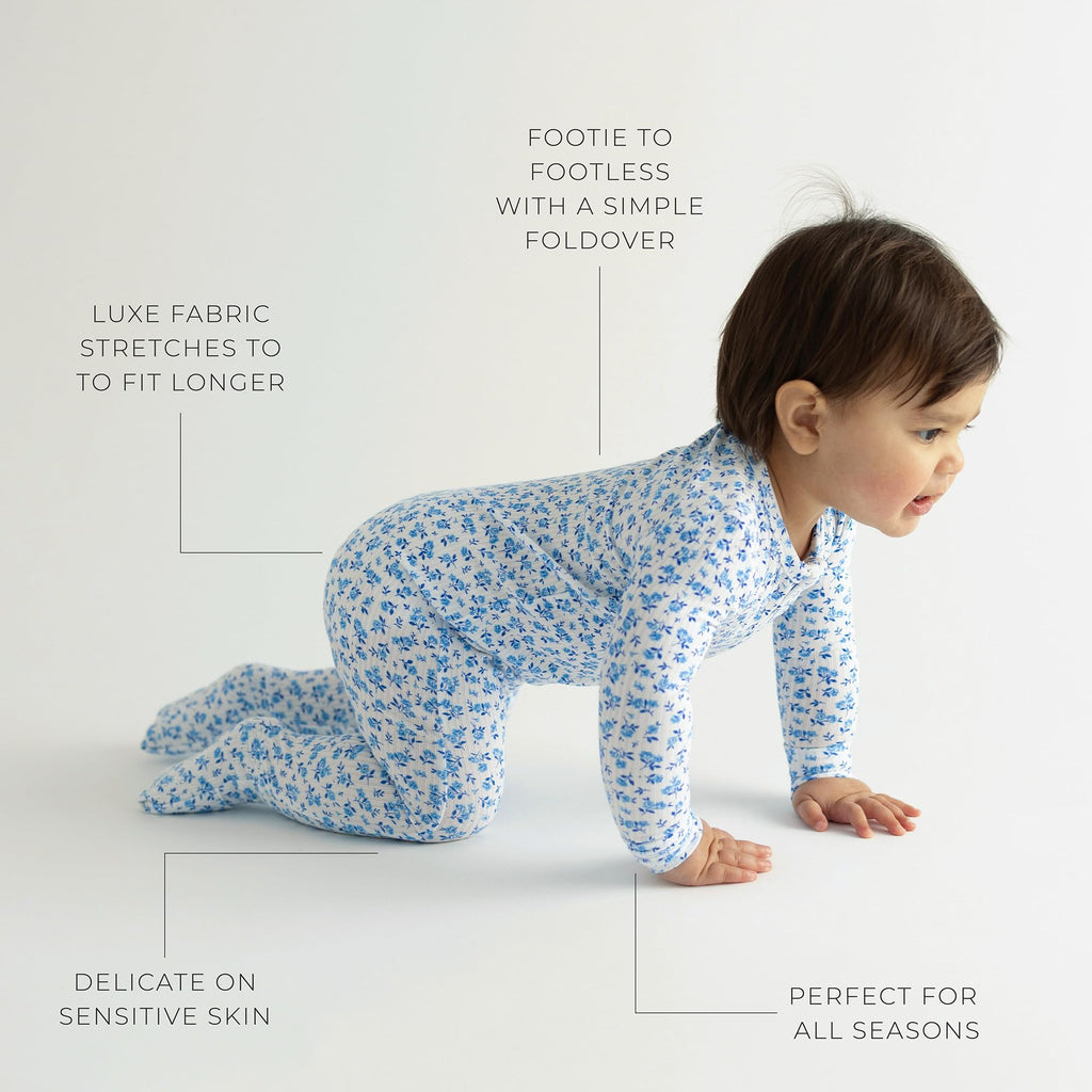 Posh Peanut Girls Convertible Baby Sleepers, Toddlers Footless Pajamas