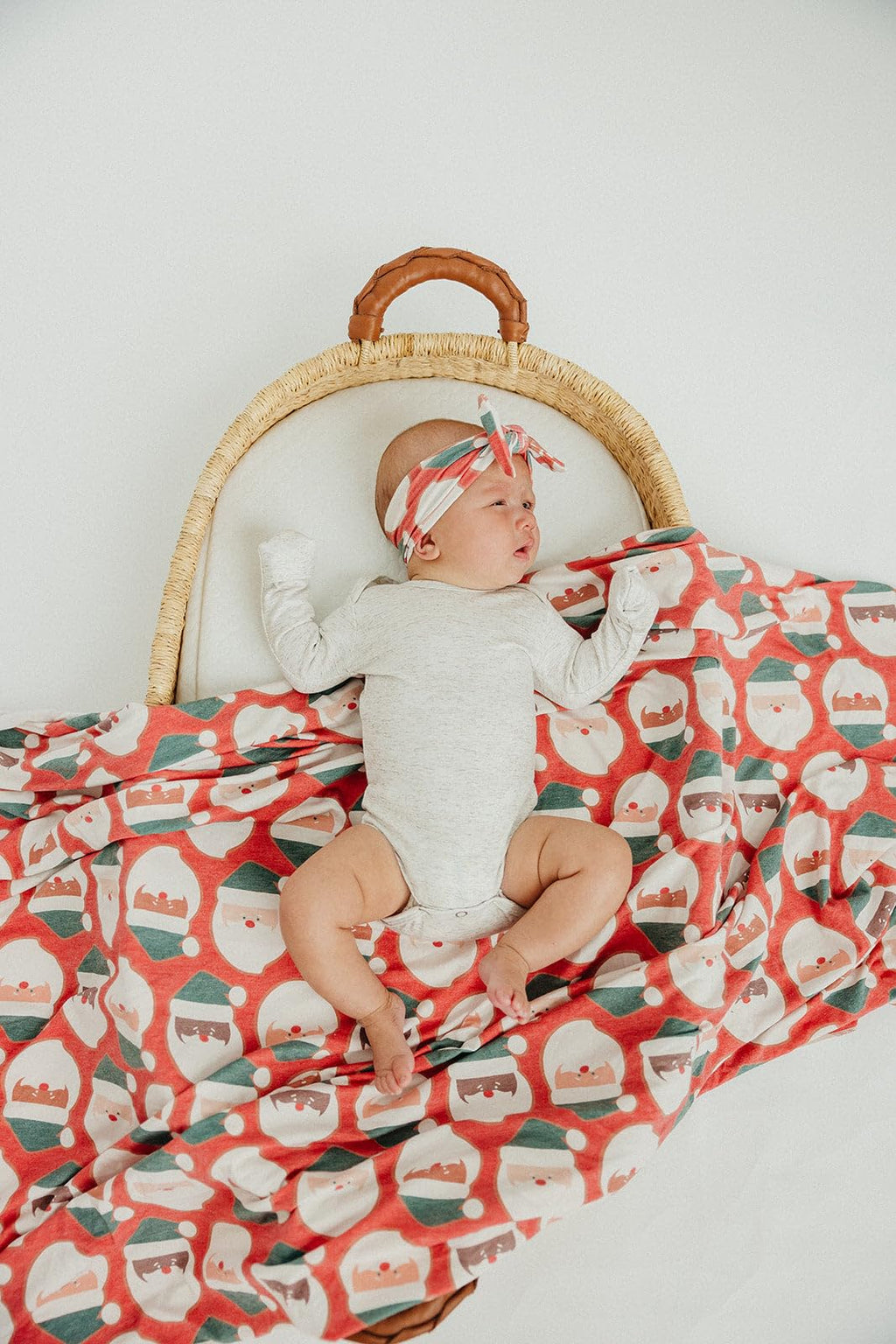 Copper Pearl Swaddle Blankets for Newborns | Soft Stretchy Receiving Blankets for Boys and Girls | Large 46 x 46 Inch Baby Blankets | Lightweight and Breathable Swaddles | Claus